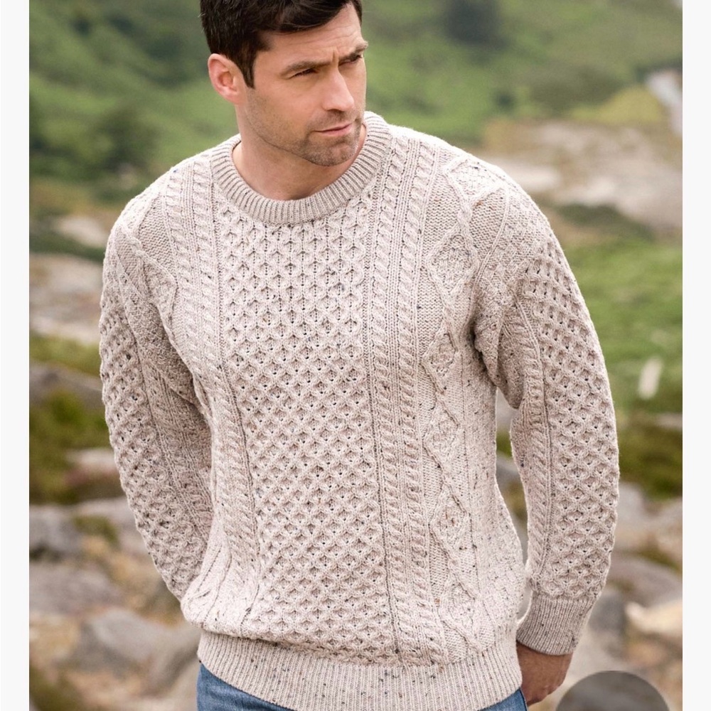 Aran Crafts Unisex preppy Cable Knit Sweater-XL-NWOT‎